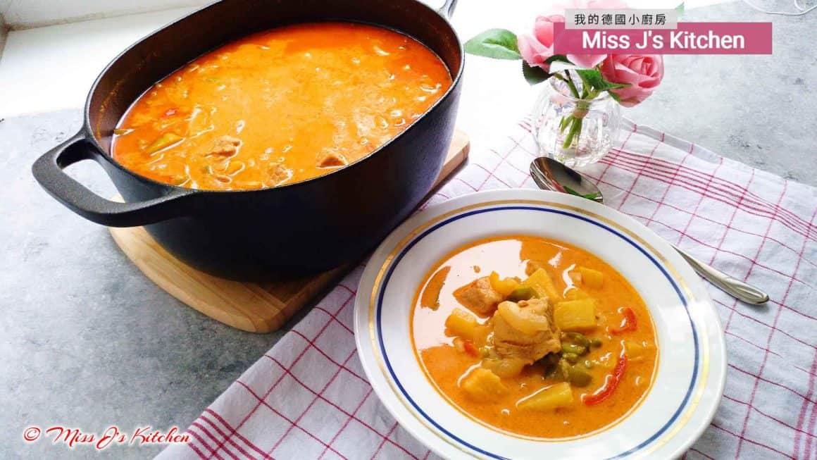 Ofensuppe mit Ananas und Schweinefleisch Deutsche Gerichte Miss J